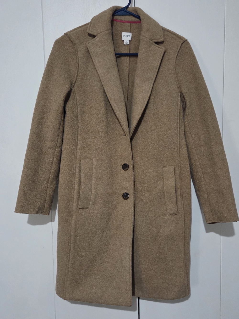 J. Crew Women's Camel Wool Blend Long Coat